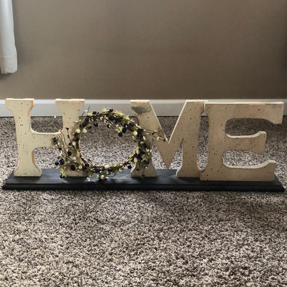 Large tabletop/mantle “Home” sign